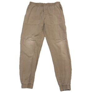 Beverly Hills Polo Club Men Size M Khaki Jogger Pants Elastic Waist Drawstring